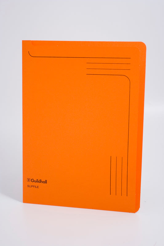 Guildhall Slipfile Manilla A4 Open 2 Sides 230gsm Orange (Pack 50) - 4607Z - NWT FM SOLUTIONS - YOUR CATERING WHOLESALER