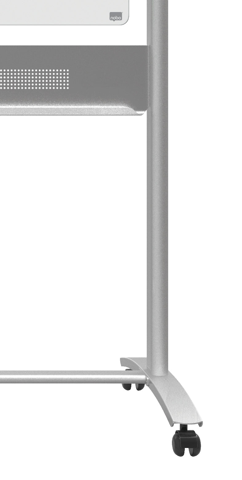 Nobo Mobile Magnetic Glass Whiteboard Brilliant White 1200x900mm 1903943