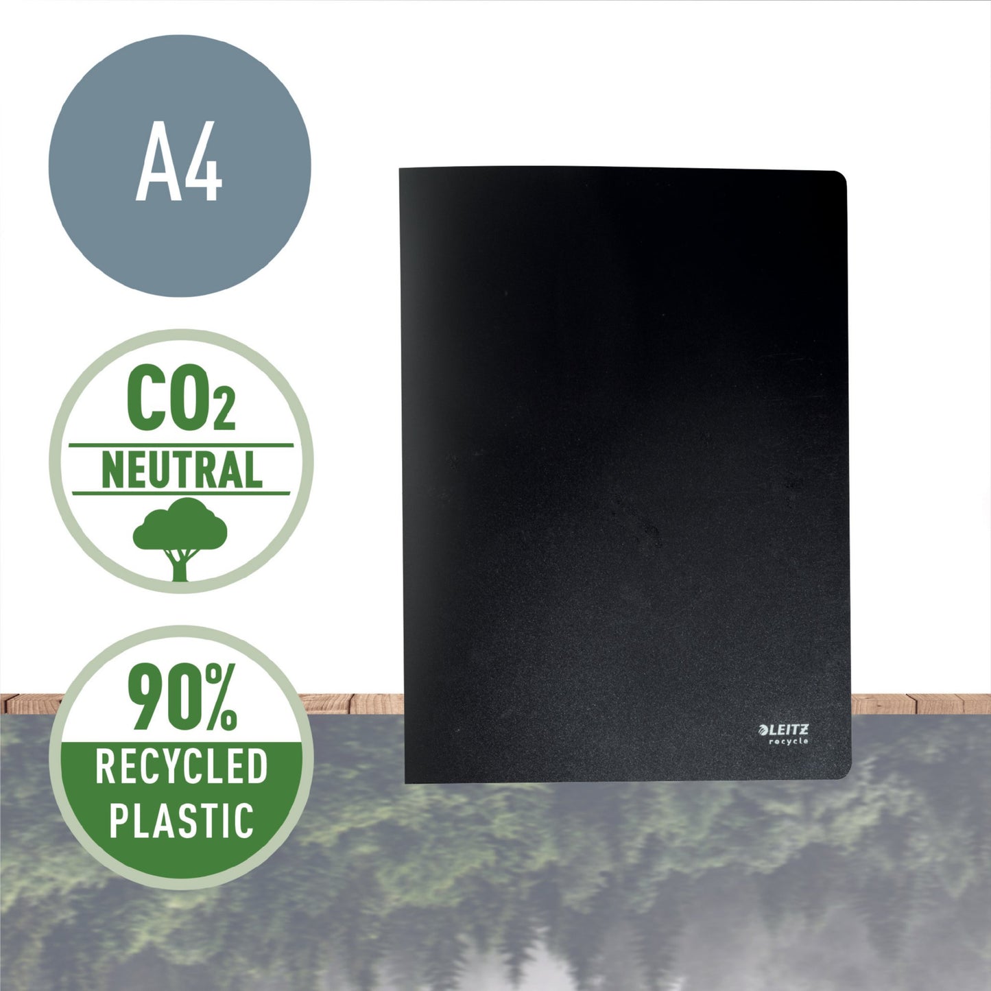 Leitz Recycle Polypropylene Display Book 40 Pockets A4 Black 46770095