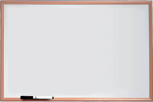 Nobo Basic Non Magnetic Melamine Whiteboard Pine Frame 900x600mm 1905200 - NWT FM SOLUTIONS - YOUR CATERING WHOLESALER