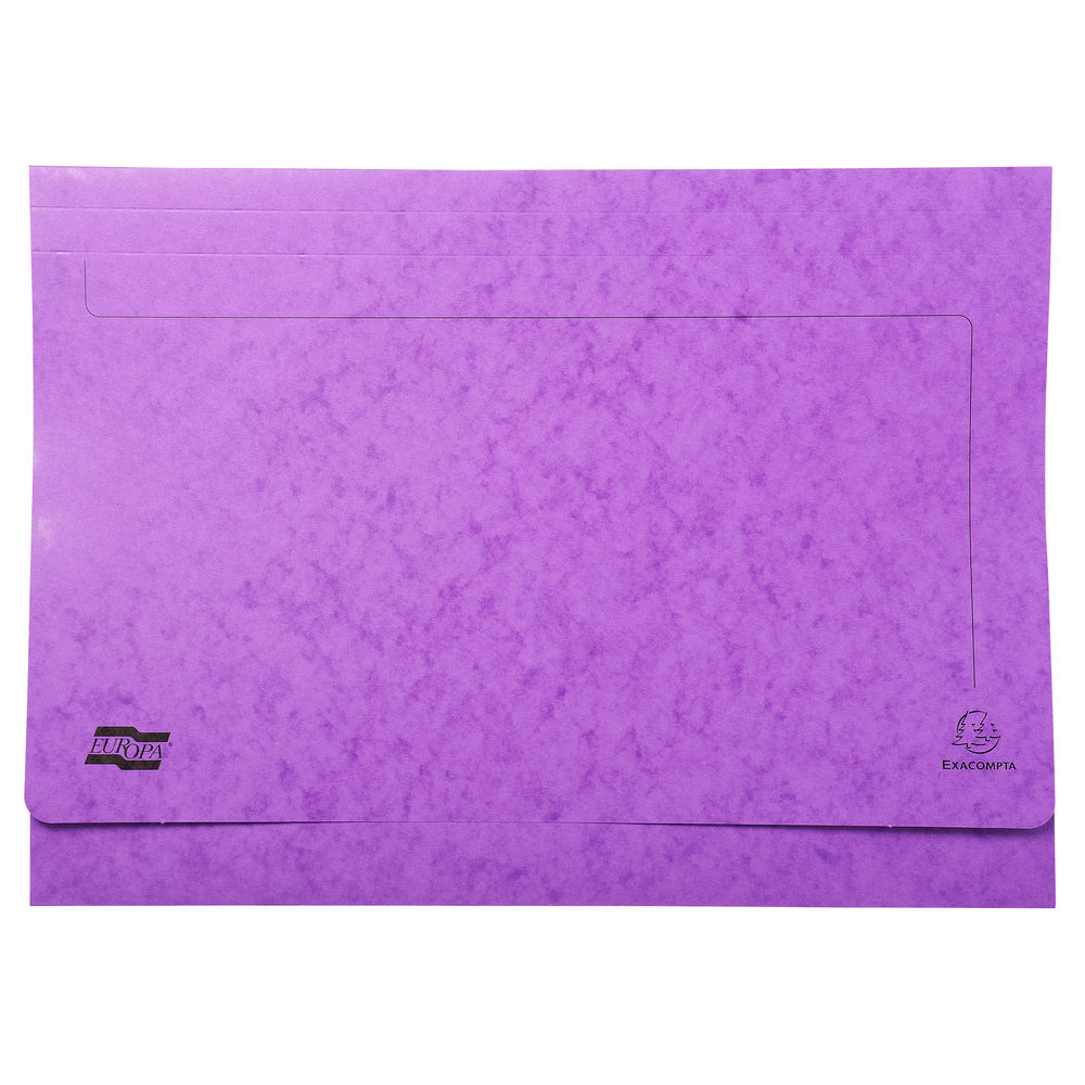Europa Document Wallet Manilla A3 Half Flap 225gsm Assorted (Pack 25) - 4780