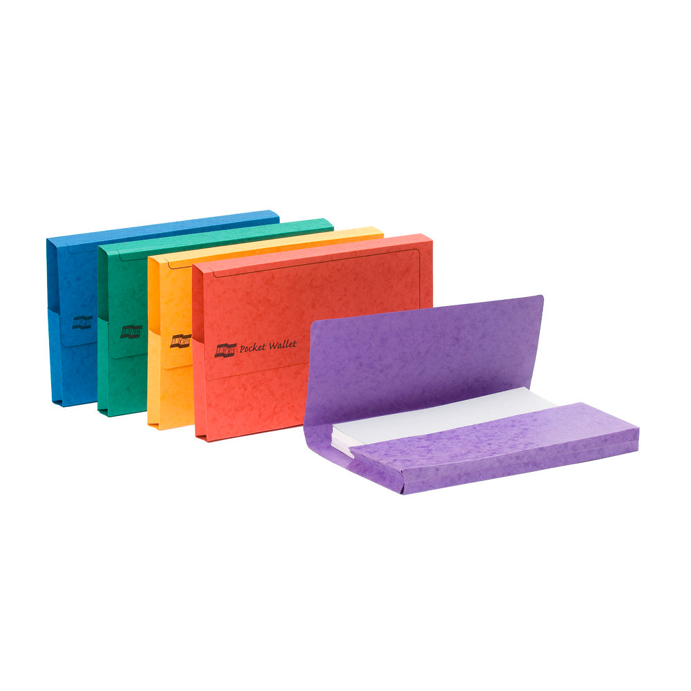 Exacompta Europa Document Wallet Manilla Foolscap Half Flap 265gsm Assorted (Pack 25) 4790Z - NWT FM SOLUTIONS - YOUR CATERING WHOLESALER