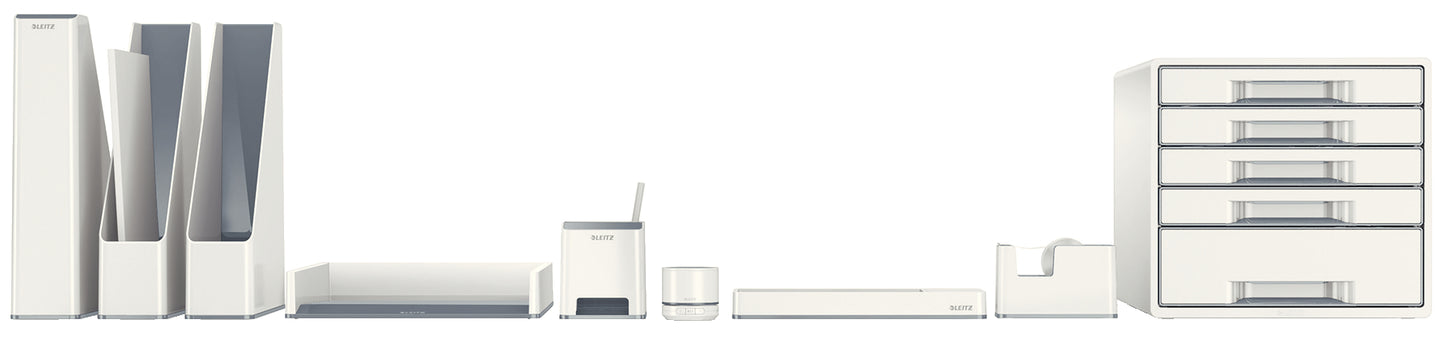 Leitz WOW Dual Colour Sound Pen Holder White/Grey 53631001