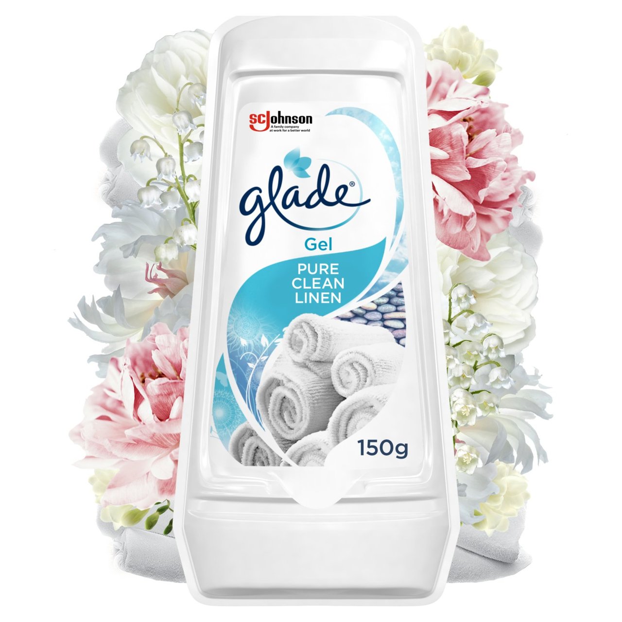 Glade Air Freshener Gel Pure Clean Linen 150g - NWT FM SOLUTIONS - YOUR CATERING WHOLESALER