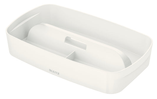 Leitz MyBox WOW Organiser Tray with Handle Small White 53230001 - NWT FM SOLUTIONS - YOUR CATERING WHOLESALER
