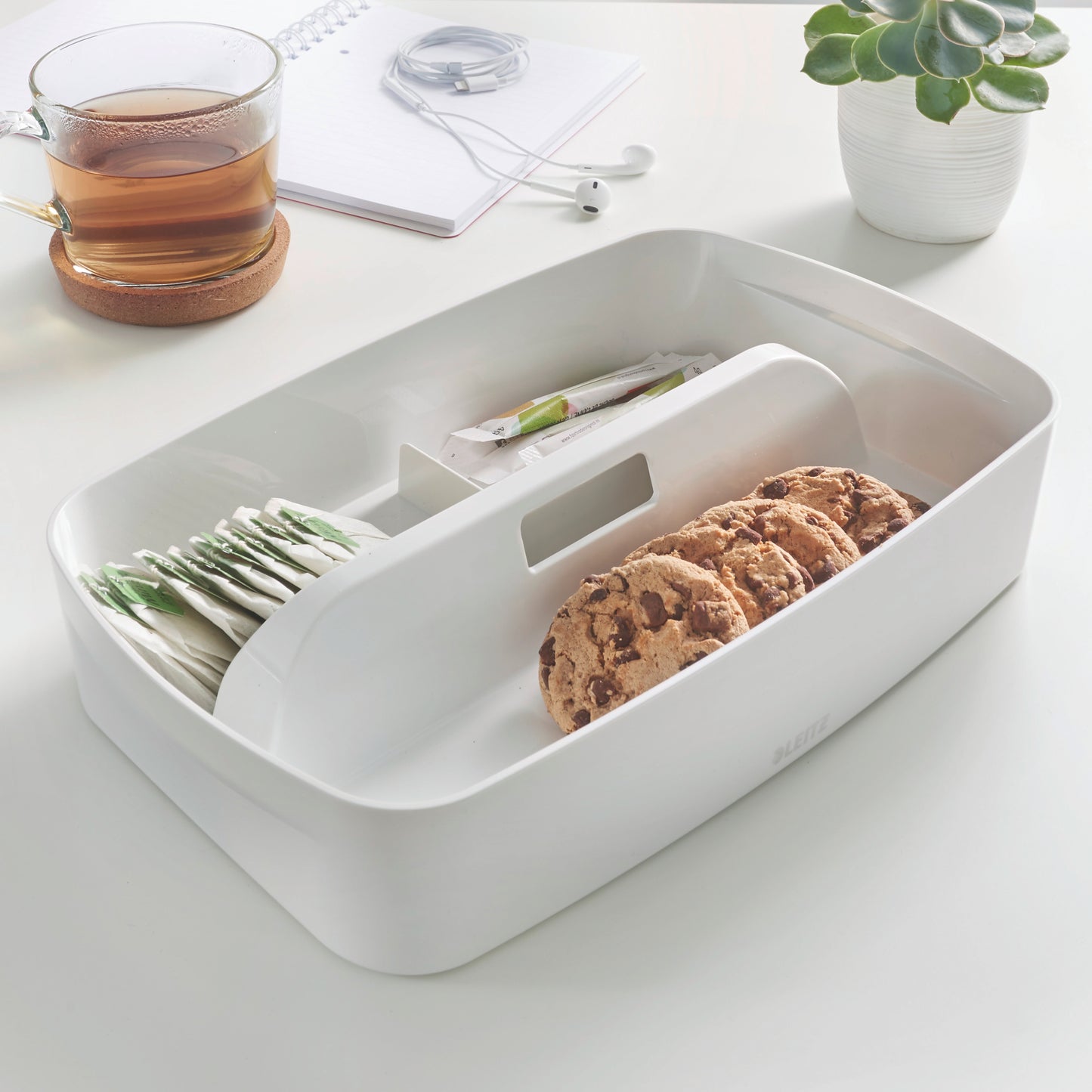 Leitz MyBox WOW Organiser Tray with Handle Small White 53230001