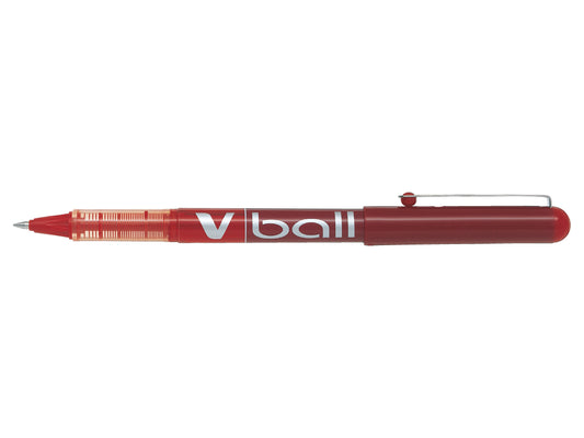 Pilot VBall Liquid Ink Rollerball Pen 0.5mm Tip 0.3mm Line Red (Pack 12) - 4902505085413SA - NWT FM SOLUTIONS - YOUR CATERING WHOLESALER