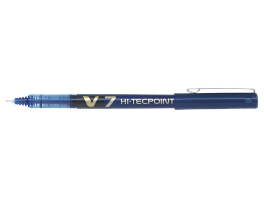 Pilot V7 Hi-Tecpoint Liquid Ink Rollerball Pen 0.7mm Tip 0.5mm Line Blue (Pack 12) - 101101203 - NWT FM SOLUTIONS - YOUR CATERING WHOLESALER