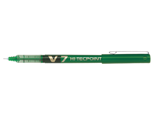 Pilot V7 Hi-Tecpoint Liquid Ink Rollerball Pen 0.7mm Tip 0.5mm Line Green (Pack 12) - 101101204 - NWT FM SOLUTIONS - YOUR CATERING WHOLESALER