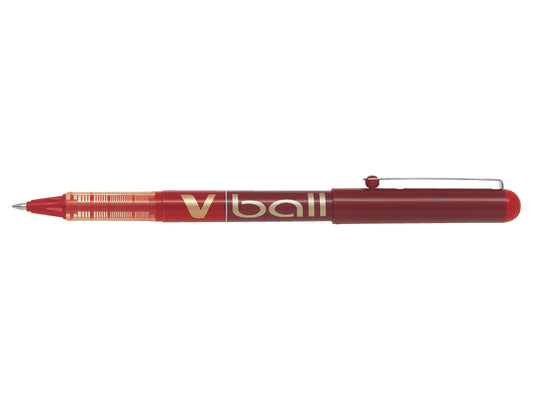 Pilot VBall Liquid Ink Rollerball Pen 0.7mm Tip 0.4mm Line Red (Pack 12) - 4902505134722SA - NWT FM SOLUTIONS - YOUR CATERING WHOLESALER