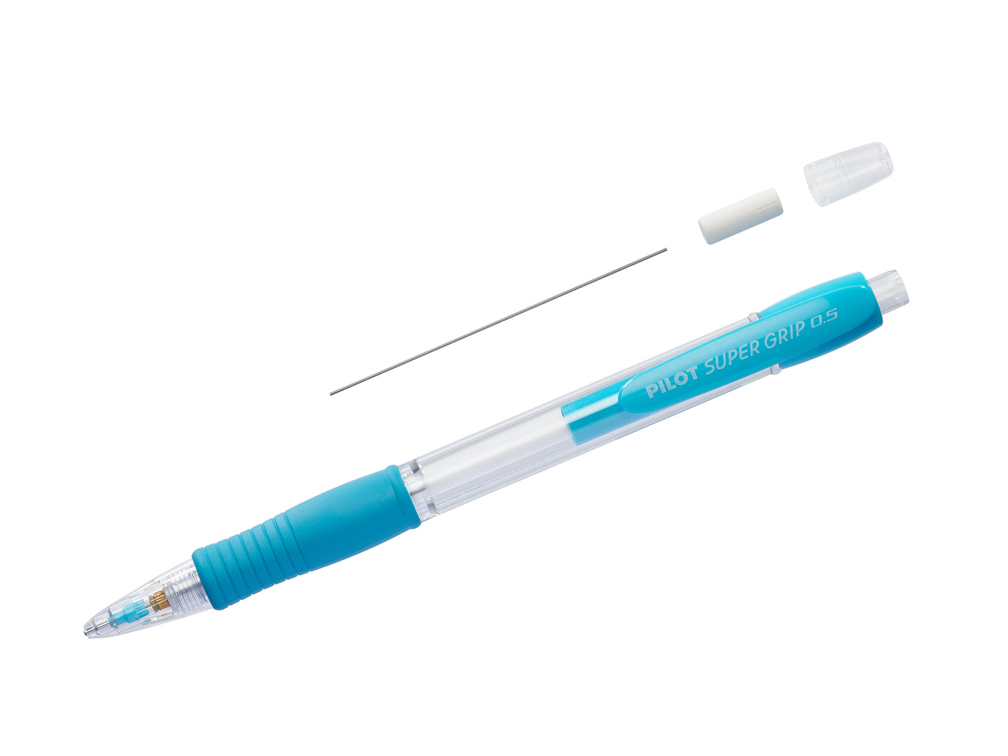 Pilot Super Grip Mechanical Pencil HB 0.5mm Lead Black/Transparent Barrel (Pack 12) - 506101201