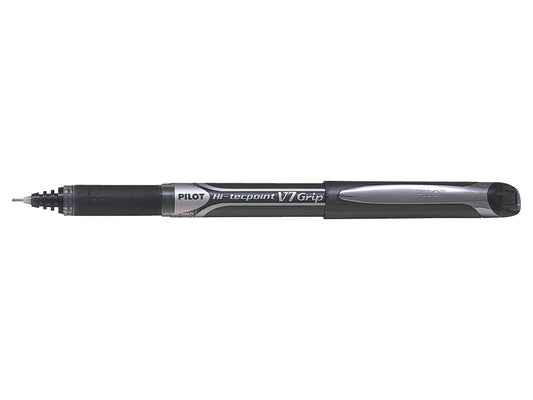 Pilot V7 Grip Hi-Tecpoint Liquid Ink Rollerball Pen 0.7mm Tip 0.4mm Line Black (Pack 12) - 4902505279775 - NWT FM SOLUTIONS - YOUR CATERING WHOLESALER