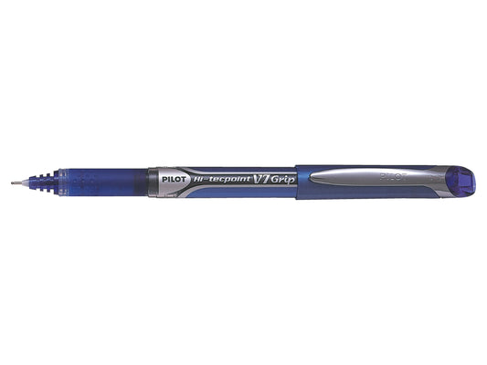 Pilot V7 Grip Hi-Tecpoint Liquid Ink Rollerball Pen 0.7mm Tip 0.4mm Line Blue (Pack 12) - 4902505279799 - NWT FM SOLUTIONS - YOUR CATERING WHOLESALER