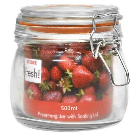 Store Fresh Cliptop Glass Preserving Jar 525ml - NWT FM SOLUTIONS - YOUR CATERING WHOLESALER