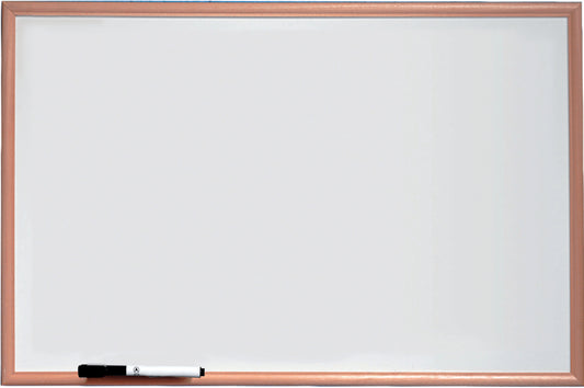 Nobo Basic Non Magnetic Melamine Whiteboard Pine Frame 600x400mm 1905199 - NWT FM SOLUTIONS - YOUR CATERING WHOLESALER