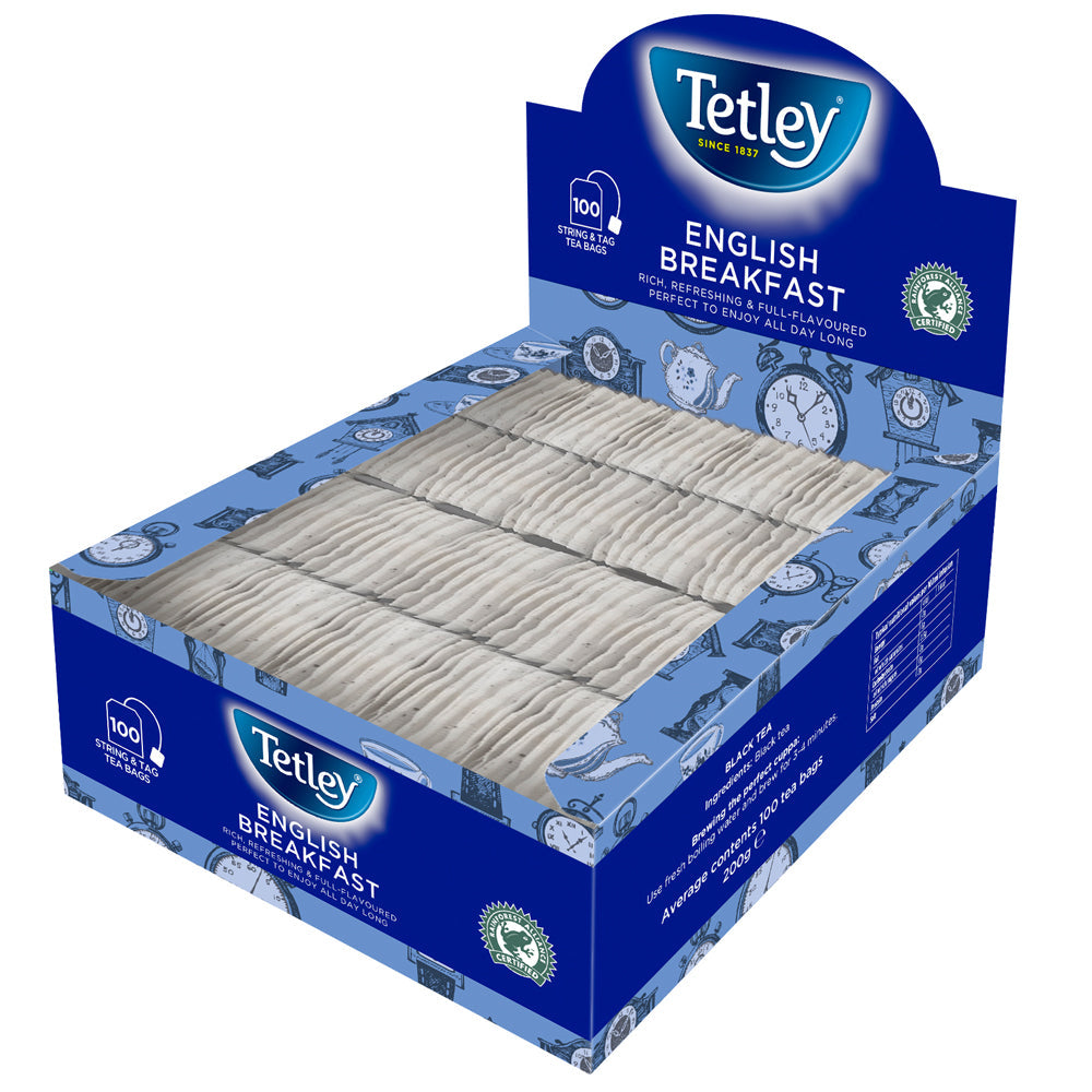 Tetley English Breakfast String & Tag 100's