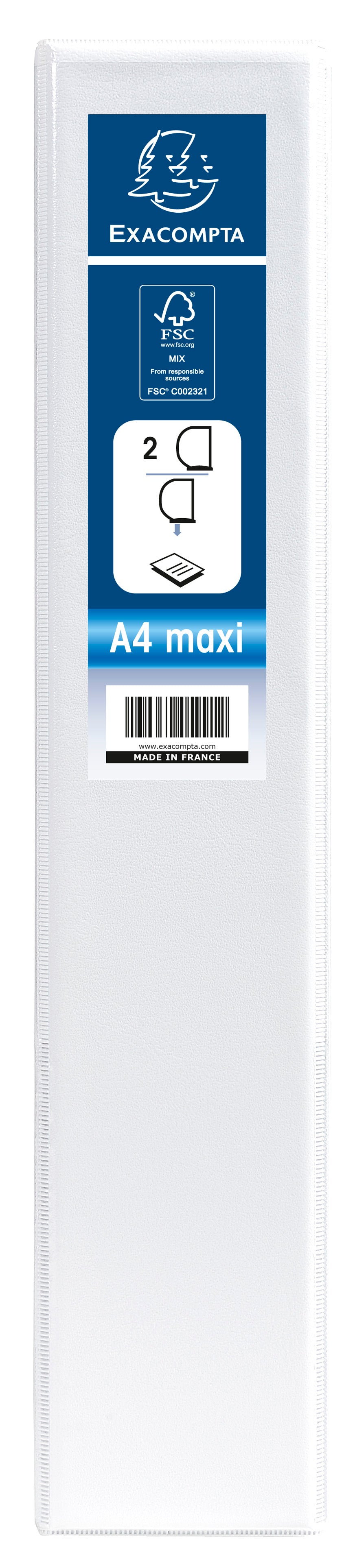 ValueX Presentation Ring Binder PVC 2 D-Ring A4 40mm Rings White (Pack 10) - 51823E