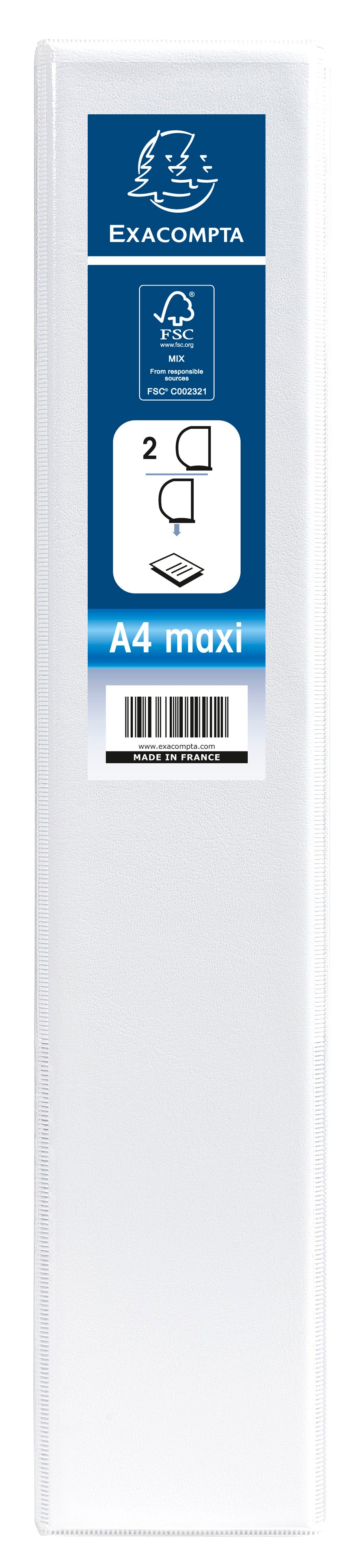 ValueX Presentation Ring Binder PVC 2 D-Ring A4 40mm Rings White (Pack 10) - 51823E