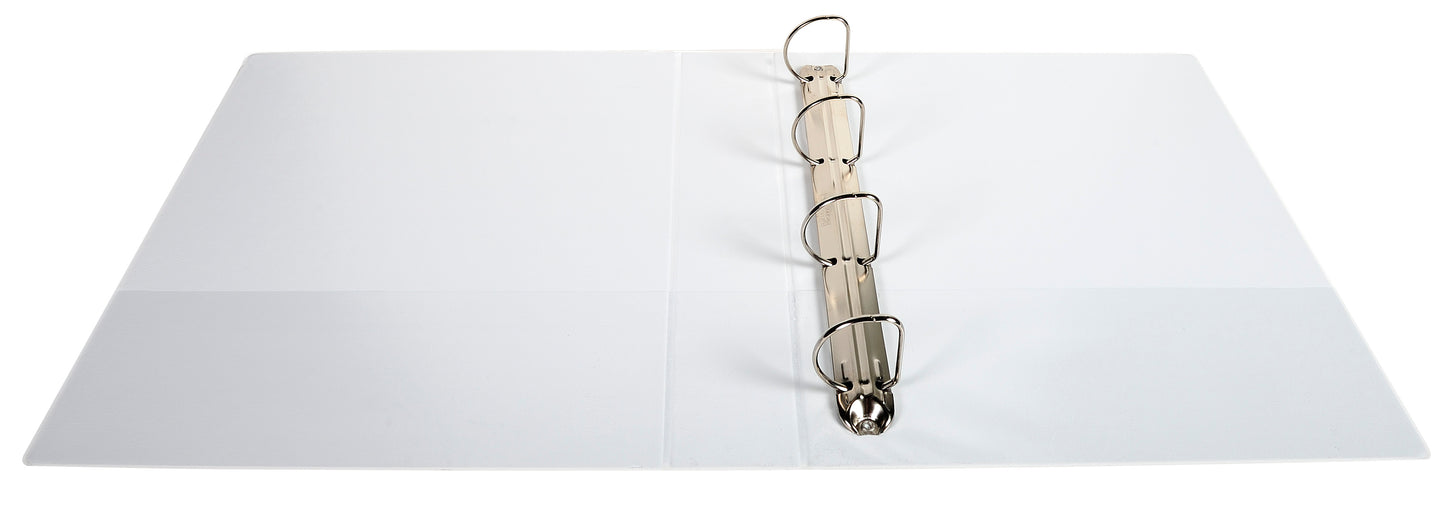 Exacompta Presentation Ring Binder Polypropylene 4 D-Ring A4+ 40mm Rings White (Pack 10) - 51843E
