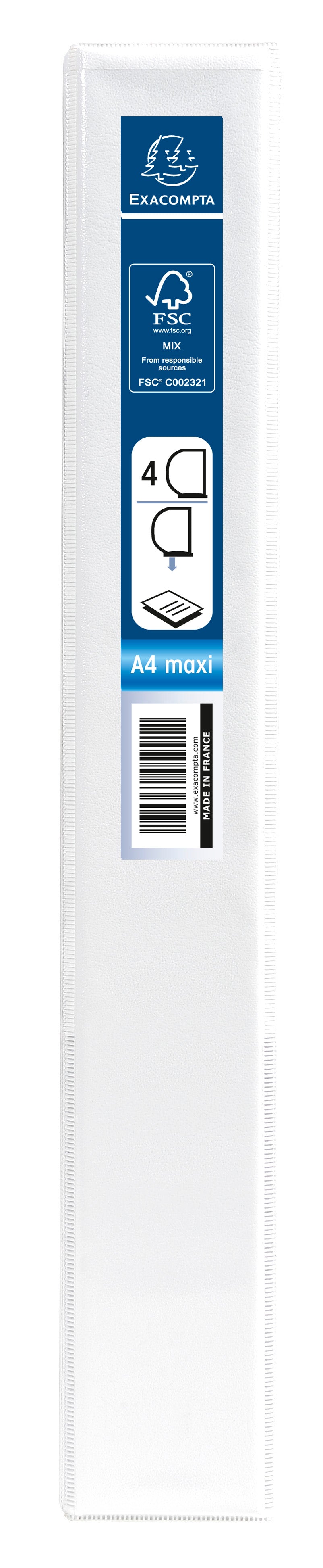 ValueX Presentation Ring Binder PVC 4 D-Ring A4 25mm Rings White (Pack 10) - 51846E