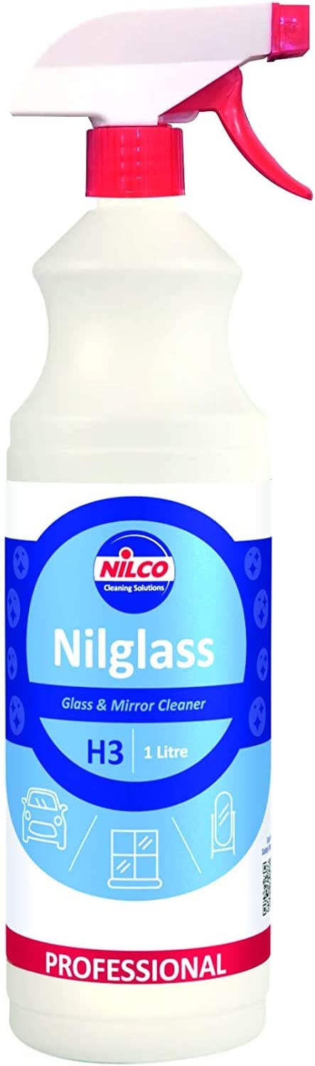 Nilco Nilglass Professional H3 Glass & Mirror Cleaner 1 Litre - NWT FM SOLUTIONS - YOUR CATERING WHOLESALER