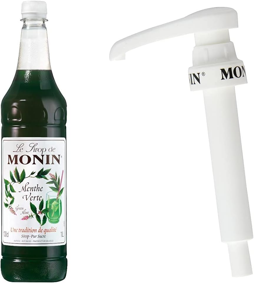 Monin Green Mint Coffee Syrup 1litre (Plastic) - NWT FM SOLUTIONS - YOUR CATERING WHOLESALER