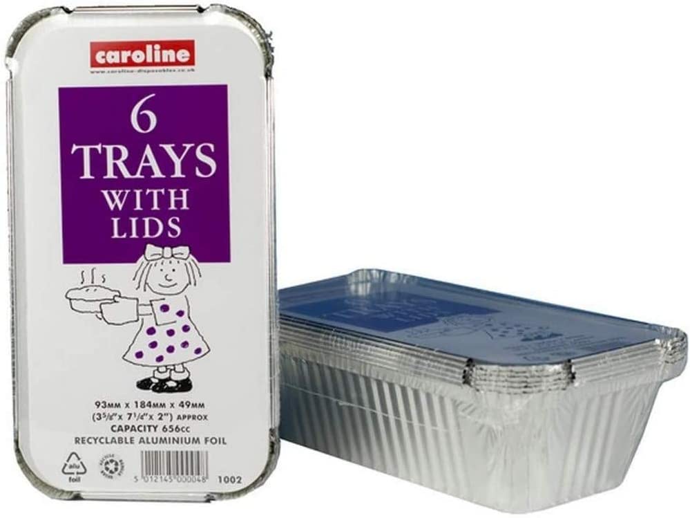 Caroline Foil Tray & Lid 23oz Pack 6's