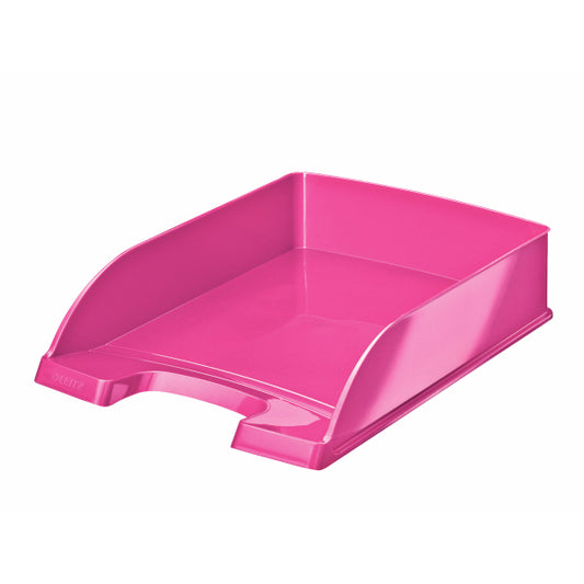 Leitz WOW Letter Tray A4 Portrait Metallic Pink 52263023 - NWT FM SOLUTIONS - YOUR CATERING WHOLESALER