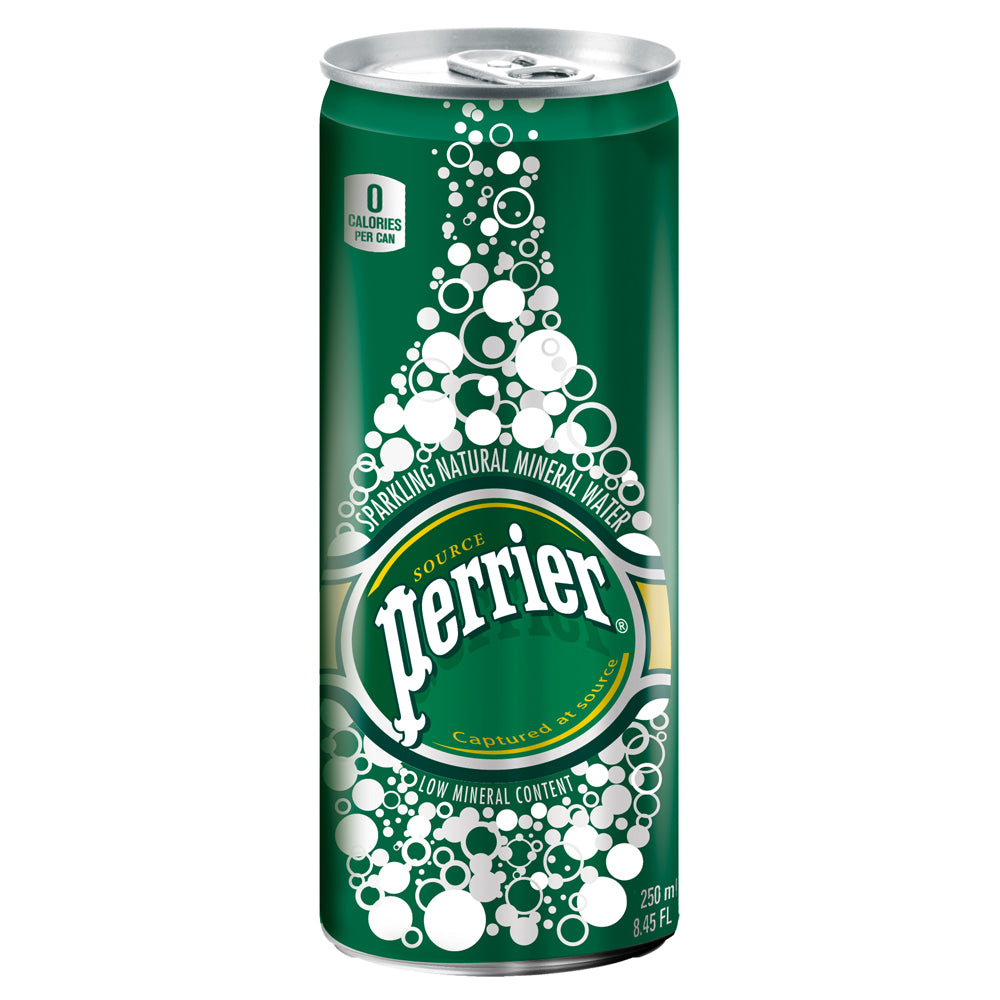 Perrier 250ml Sparkling Water Slim Can (Pack of 35)