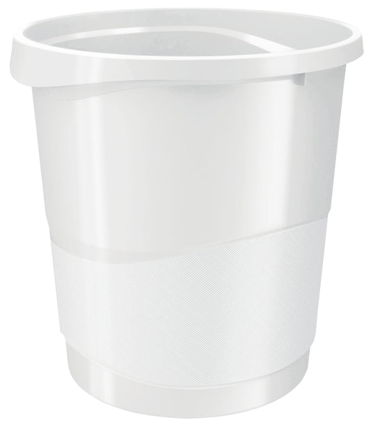 Rexel Choices Waste Bin Plastic Round 14 Litre White 2115620 - NWT FM SOLUTIONS - YOUR CATERING WHOLESALER