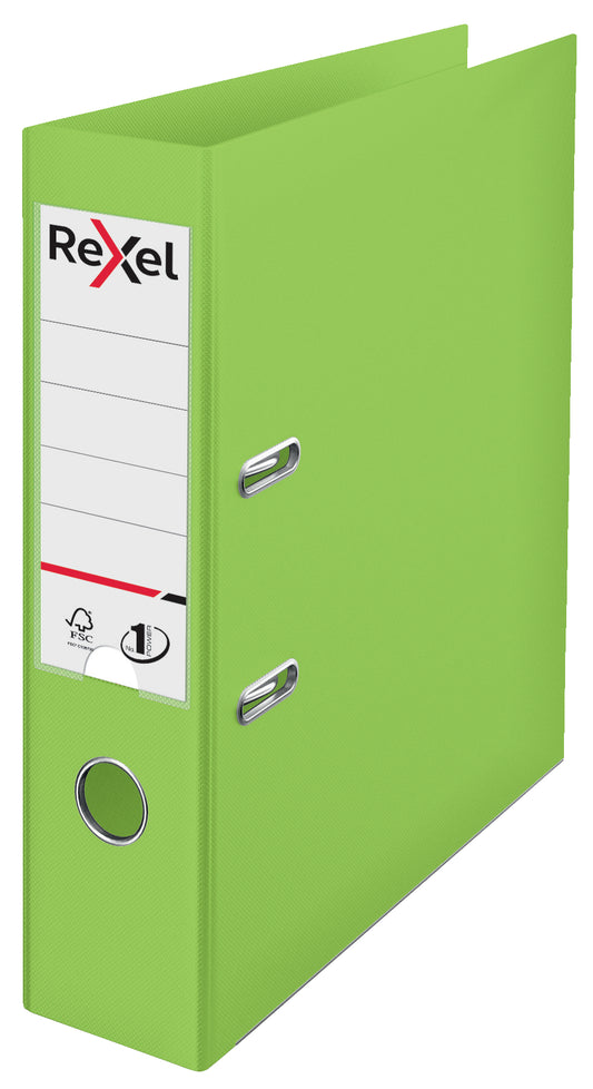 Rexel Choices Lever Arch File Polypropylene A4 75mm Spine Width Green (Pack 10) 2115505 - NWT FM SOLUTIONS - YOUR CATERING WHOLESALER