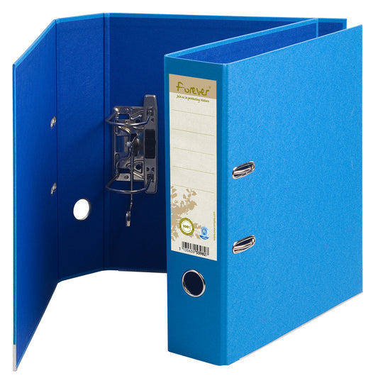 Exacompta Forever Prem Touch Lever Arch File Paper on Board A4 80mm Spine Width Blue (Pack 10) - 53982E - NWT FM SOLUTIONS - YOUR CATERING WHOLESALER