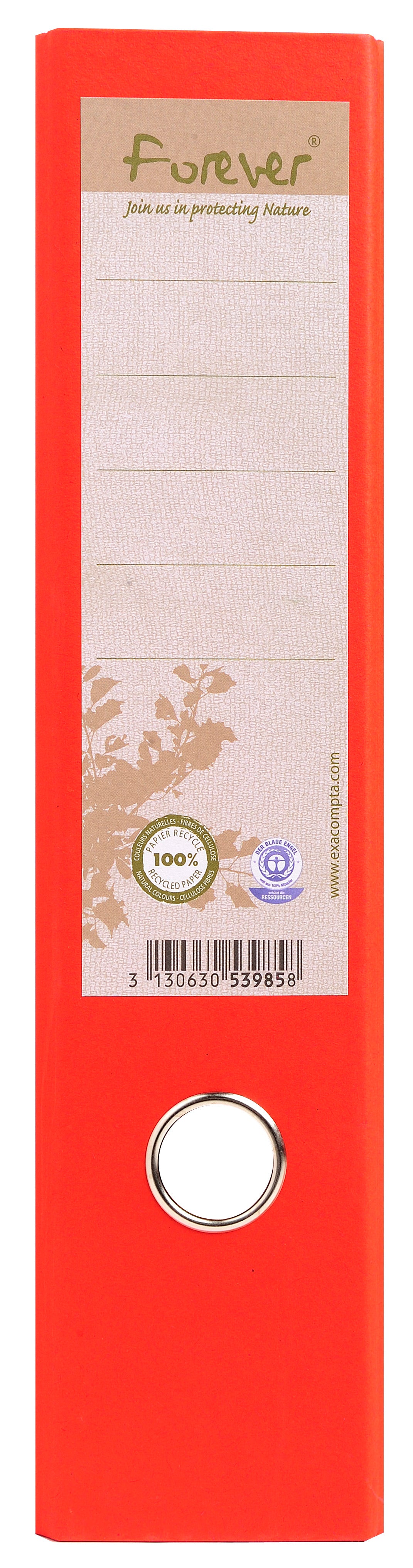 Exacompta Forever Prem Touch Lever Arch File Paper on Board A4 80mm Spine Width Red (Pack 10) - 53985E