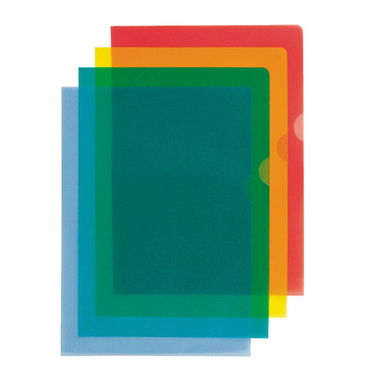 Esselte Cut Back Folder Polypropylene A4 105 Micron Blue (Pack 100) 54837 - NWT FM SOLUTIONS - YOUR CATERING WHOLESALER