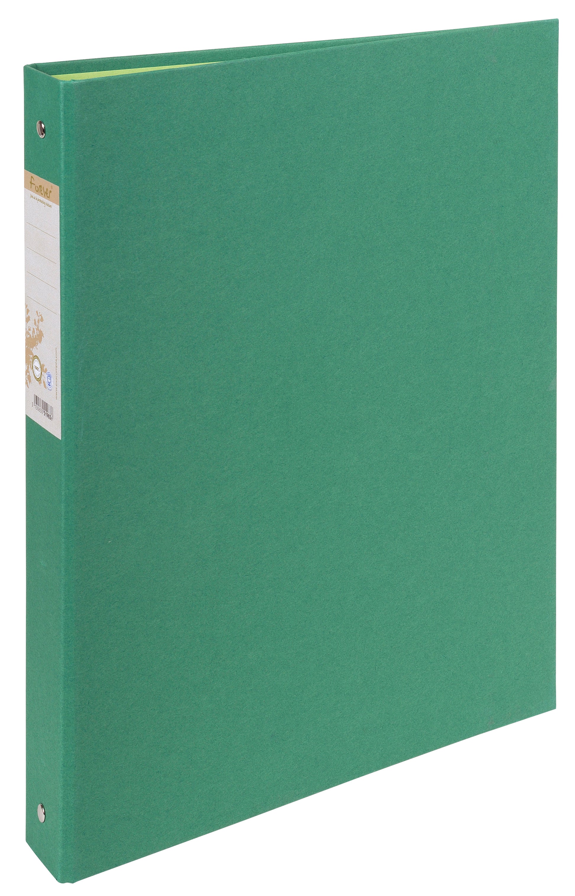 Forever 100% Recycled Ring Binder Paper on Board 2 O-Ring A4 30mm Rings Green (Pack 10) - 54983E - NWT FM SOLUTIONS - YOUR CATERING WHOLESALER