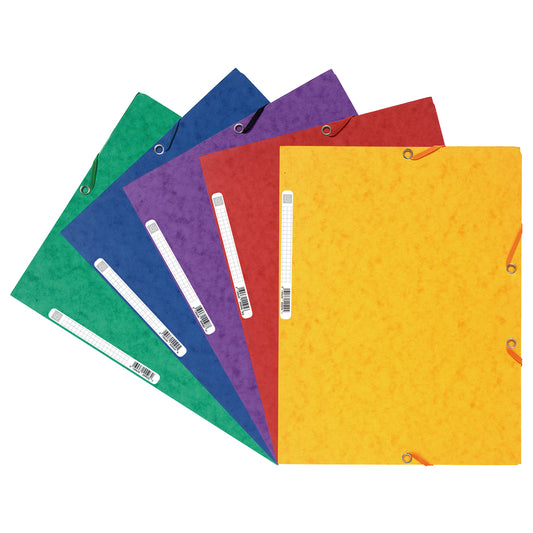 Europa 3 Flap Folder Manilla 240x320mm Elasticated 400gsm Assorted (Pack 10) - 55515E - NWT FM SOLUTIONS - YOUR CATERING WHOLESALER