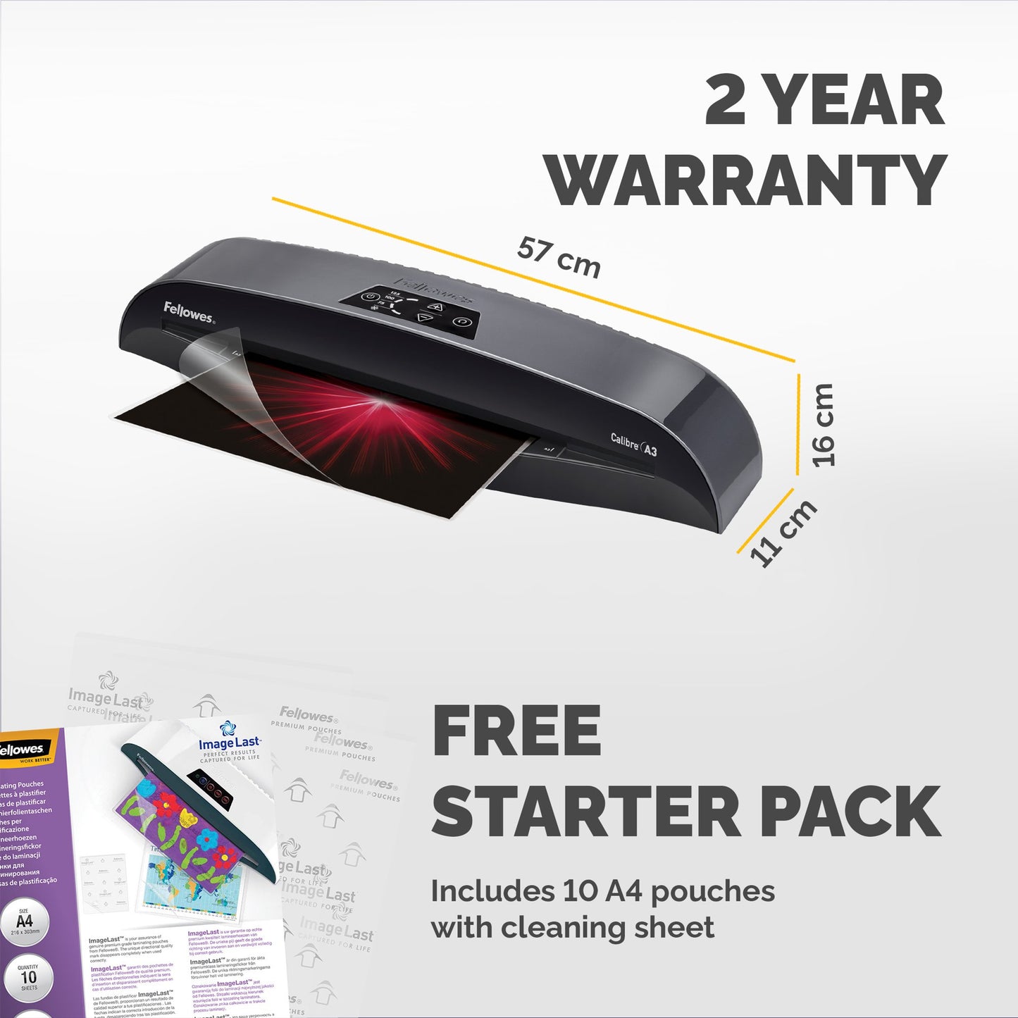 Fellowes Calibre A3 Laminator Black/Silver 5740201