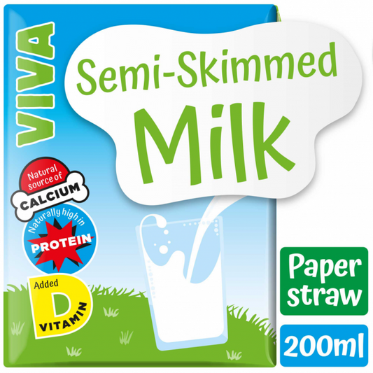 Viva Semi Skimmed milk 27x200ml