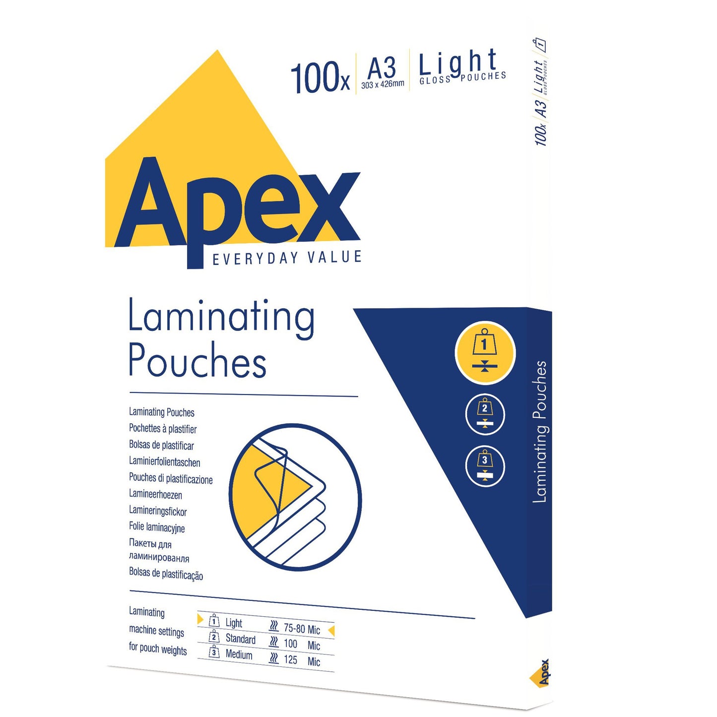 ValueX Laminating Pouch A3 2x75 Micron Gloss (Pack 100) 6001901