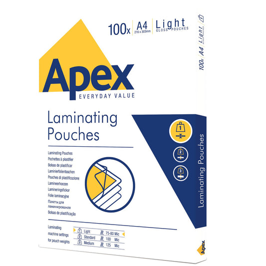 ValueX Laminating Pouch A4 2x75 Micron Gloss (Pack 100) 6003201 - NWT FM SOLUTIONS - YOUR CATERING WHOLESALER