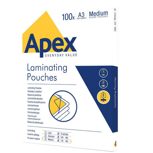ValueX Laminating Pouch A3 2x125 Micron Gloss (Pack 100) 6003401 - NWT FM SOLUTIONS - YOUR CATERING WHOLESALER
