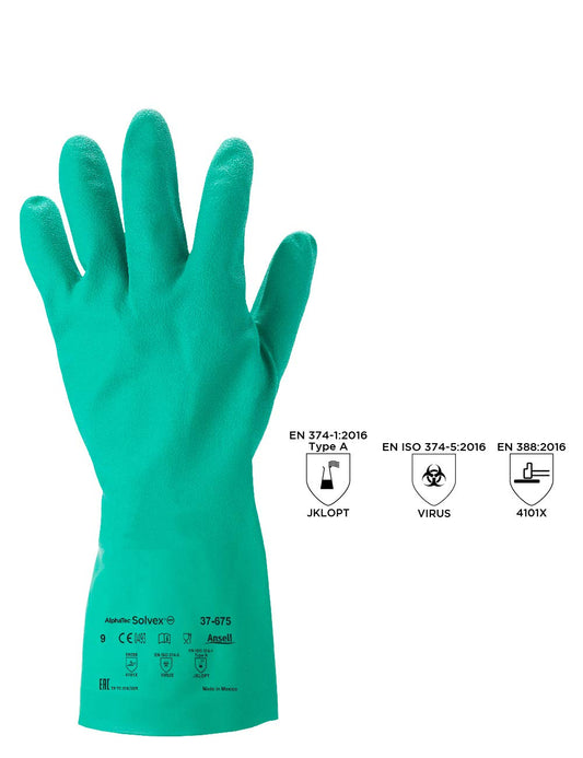 Ansell Solvex Green Extra Large Gloves (Pair) - NWT FM SOLUTIONS - YOUR CATERING WHOLESALER