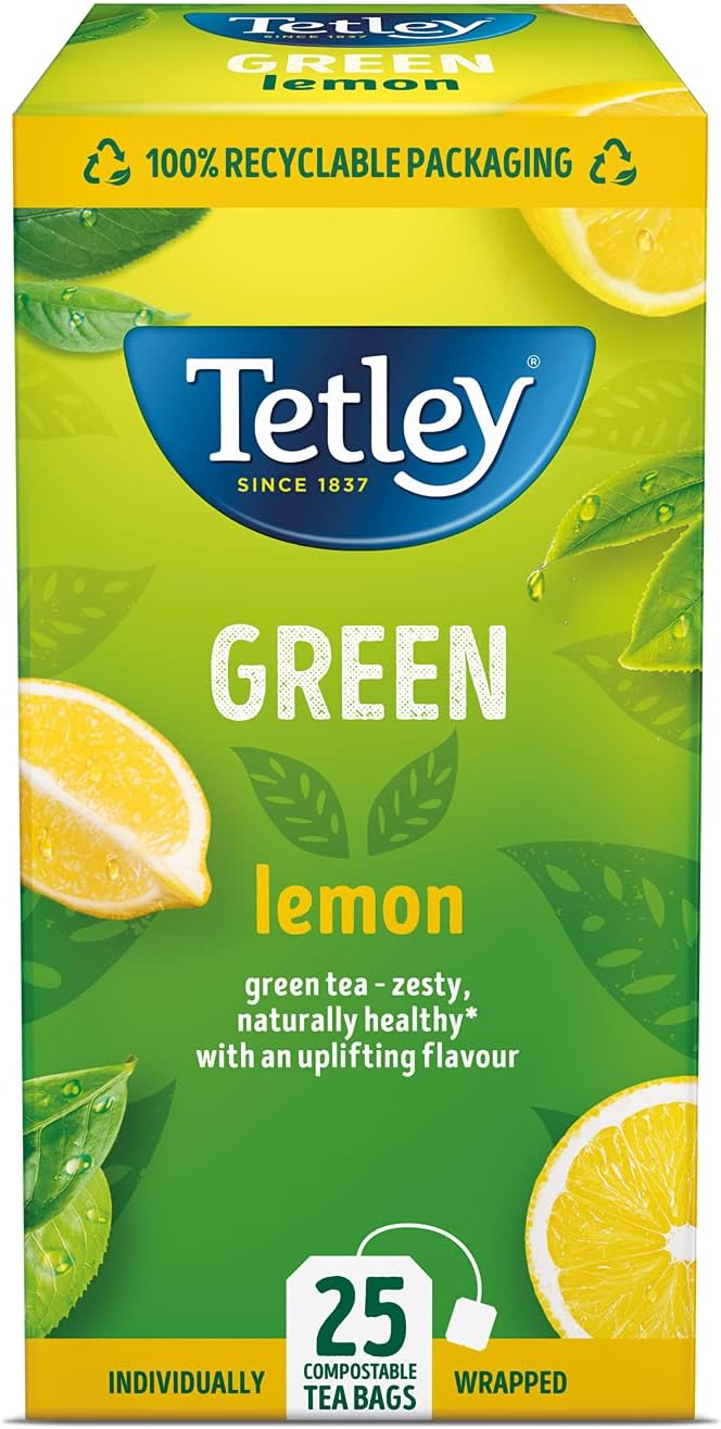Tetley Green Tea & Lemon Envelopes 25's