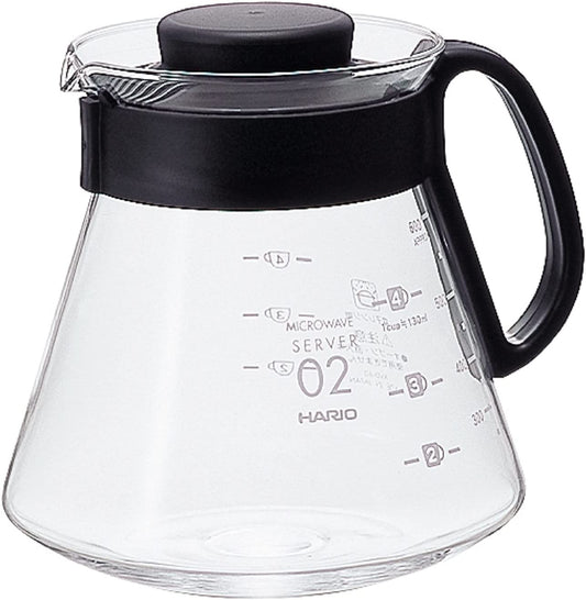 Hario V60 Glass Range Coffee Server Size 02 (600ml) XVD-60B - NWT FM SOLUTIONS - YOUR CATERING WHOLESALER