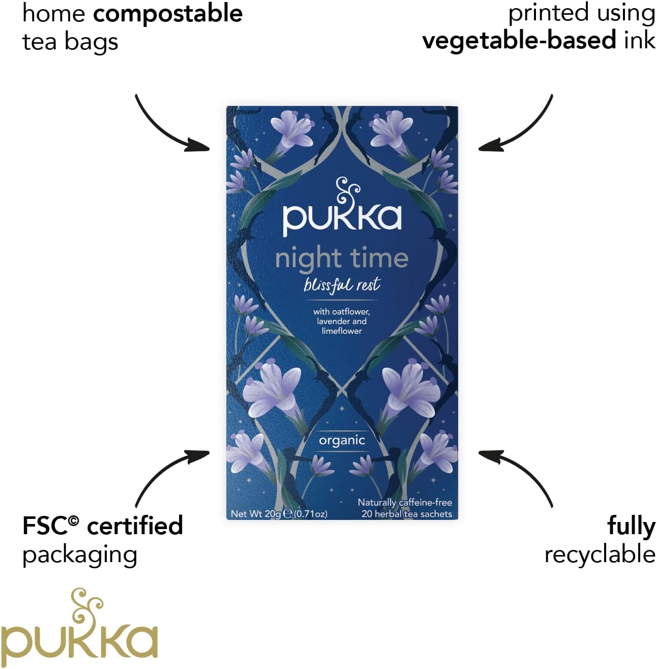 Pukka Tea Night Time Berry Envelopes 20's