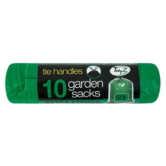 Green Garden Refuse Sacks Tie Handles 10's - NWT FM SOLUTIONS - YOUR CATERING WHOLESALER
