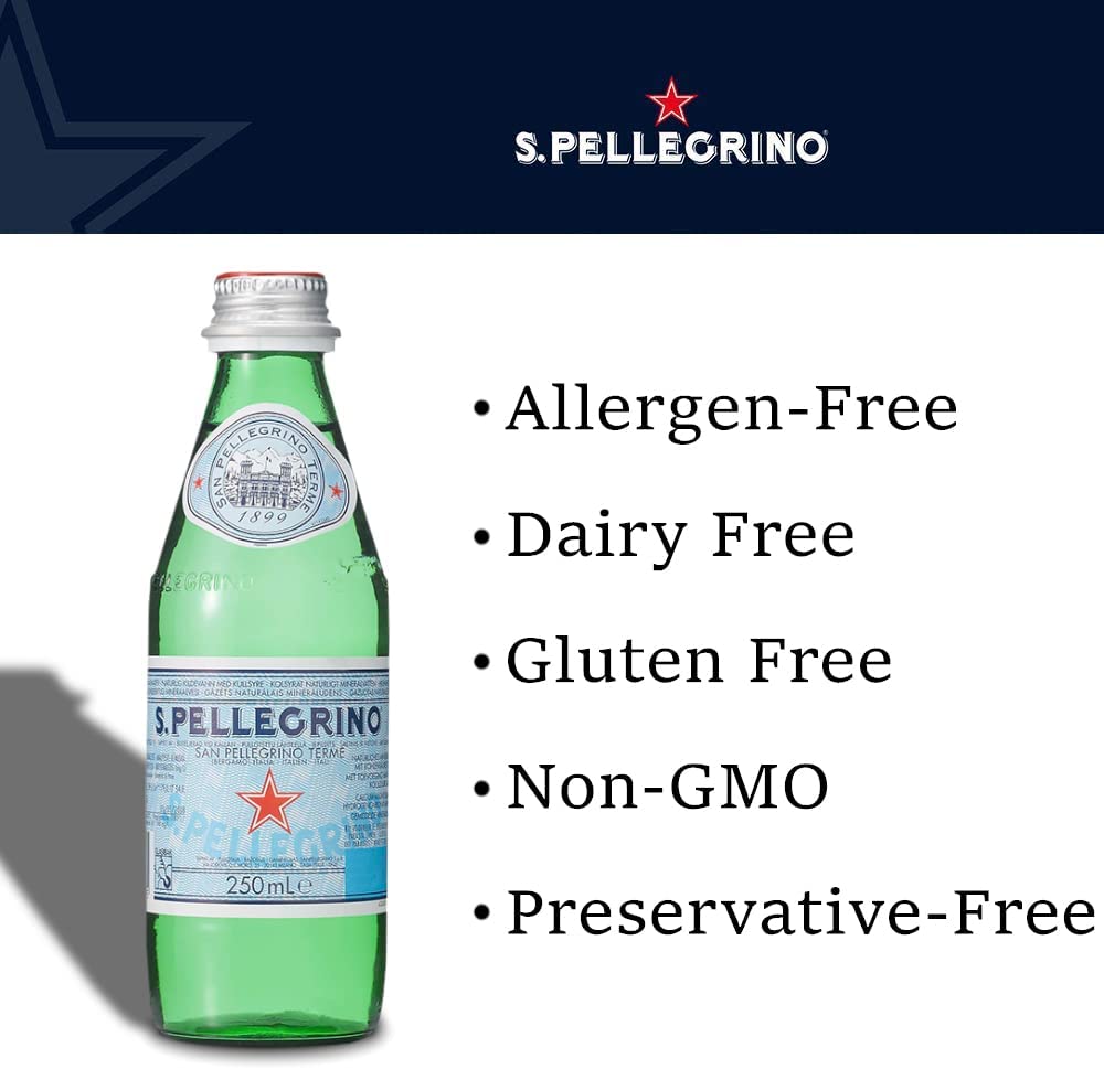 San Pellegrino Sparkling Water 24 X 250ml {Glass Bottles}