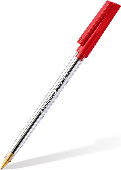 Staedtler Stick 430 Red Ballpoint Pens 10s