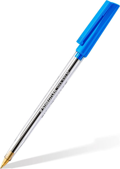Staedtler Stick 430 Blue Ballpoint Pens 10's