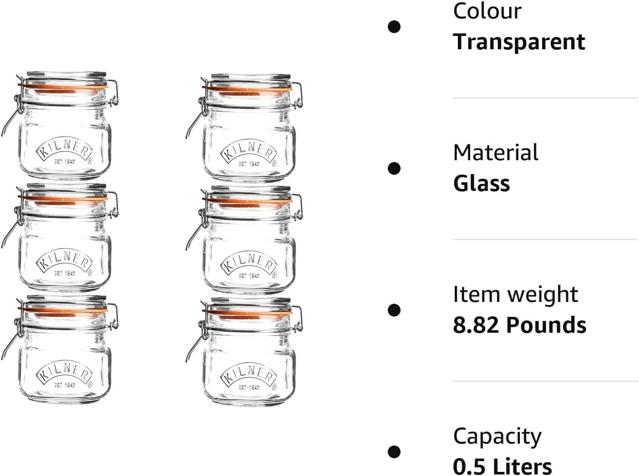 Kilner CLIP TOP ROUND Jar 0.5 Litre